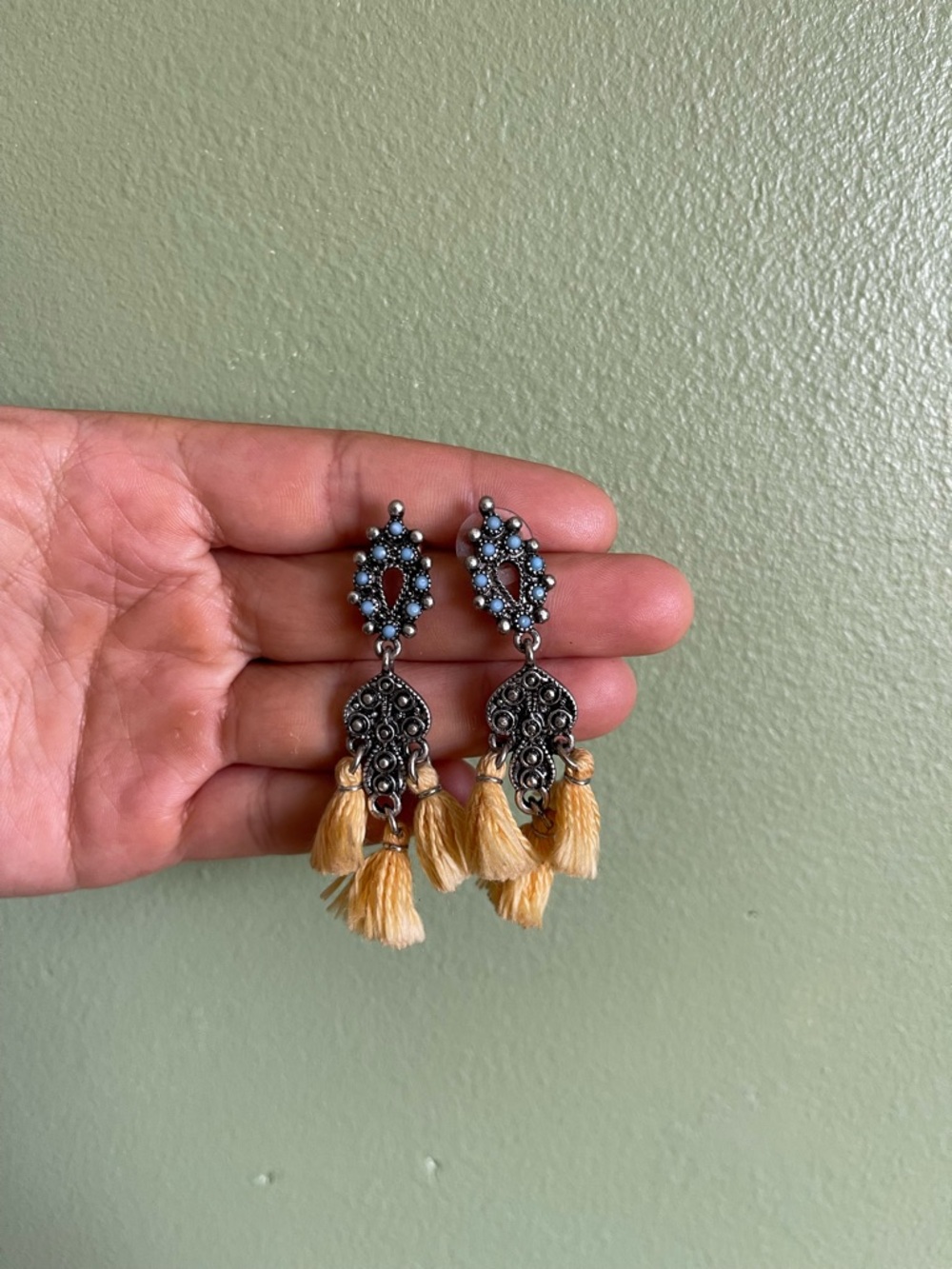 Anthropologie Post Earrings with Tassels